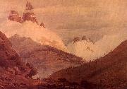 John Robert Cozens Between Chamonix and Martigny oil painting artist
